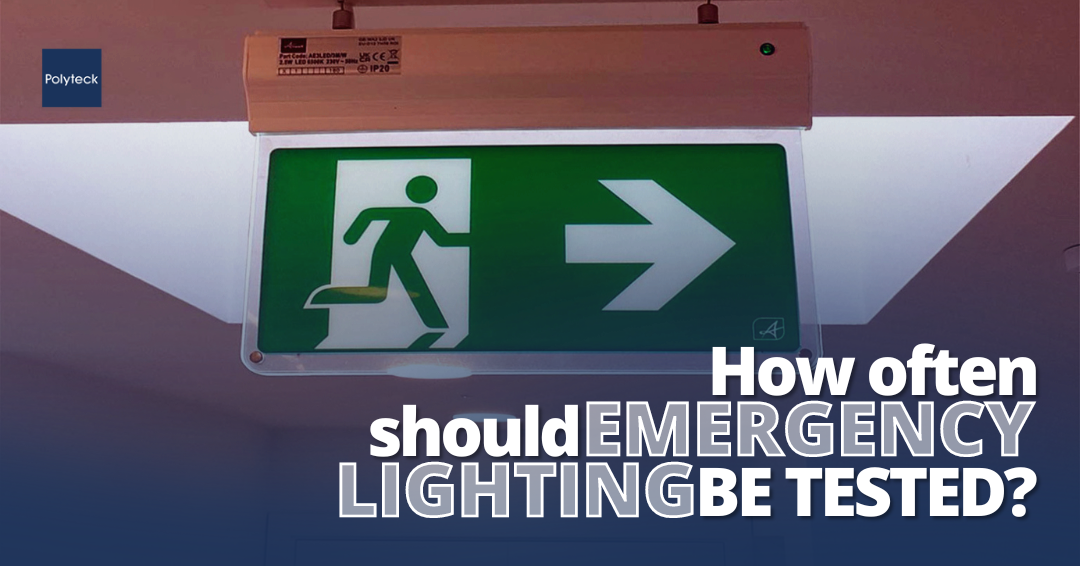 How often should emergency lighting be tested?
